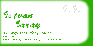 istvan varay business card